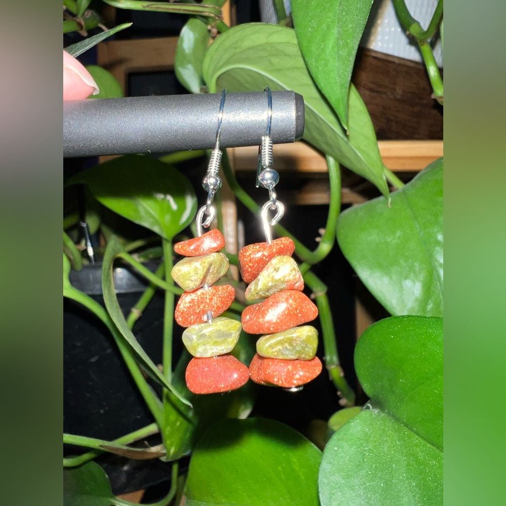 Stone earrings